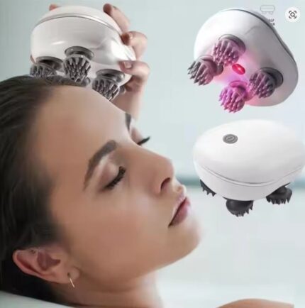 4-Head Electric Scalp & Body Massager with Infrared Therapy | Rechargeable Deep Tissue Head, Neck & Body Massager